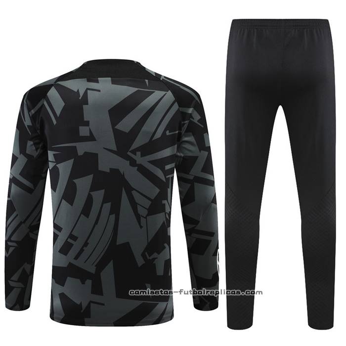 Chandal de Sudadera del Paris Saint-Germain Jordan 2022-2023 Negro y Gris